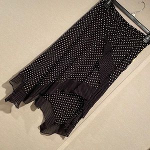 CECE BY CYNTHIA STEFFE Refined Pindot Tiered Skirt Black